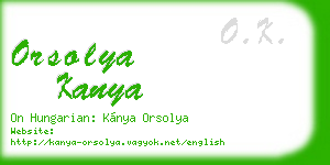 orsolya kanya business card