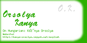 orsolya kanya business card